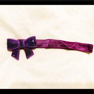 Purple Sequin bow headband
